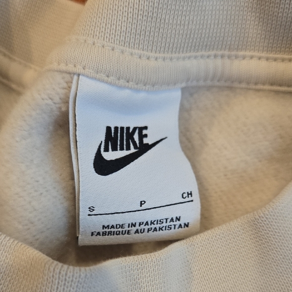 Nike Off-White Color Sweatshirt And Lounge Pants Set, Size Small, EC - Picture 2 of 10